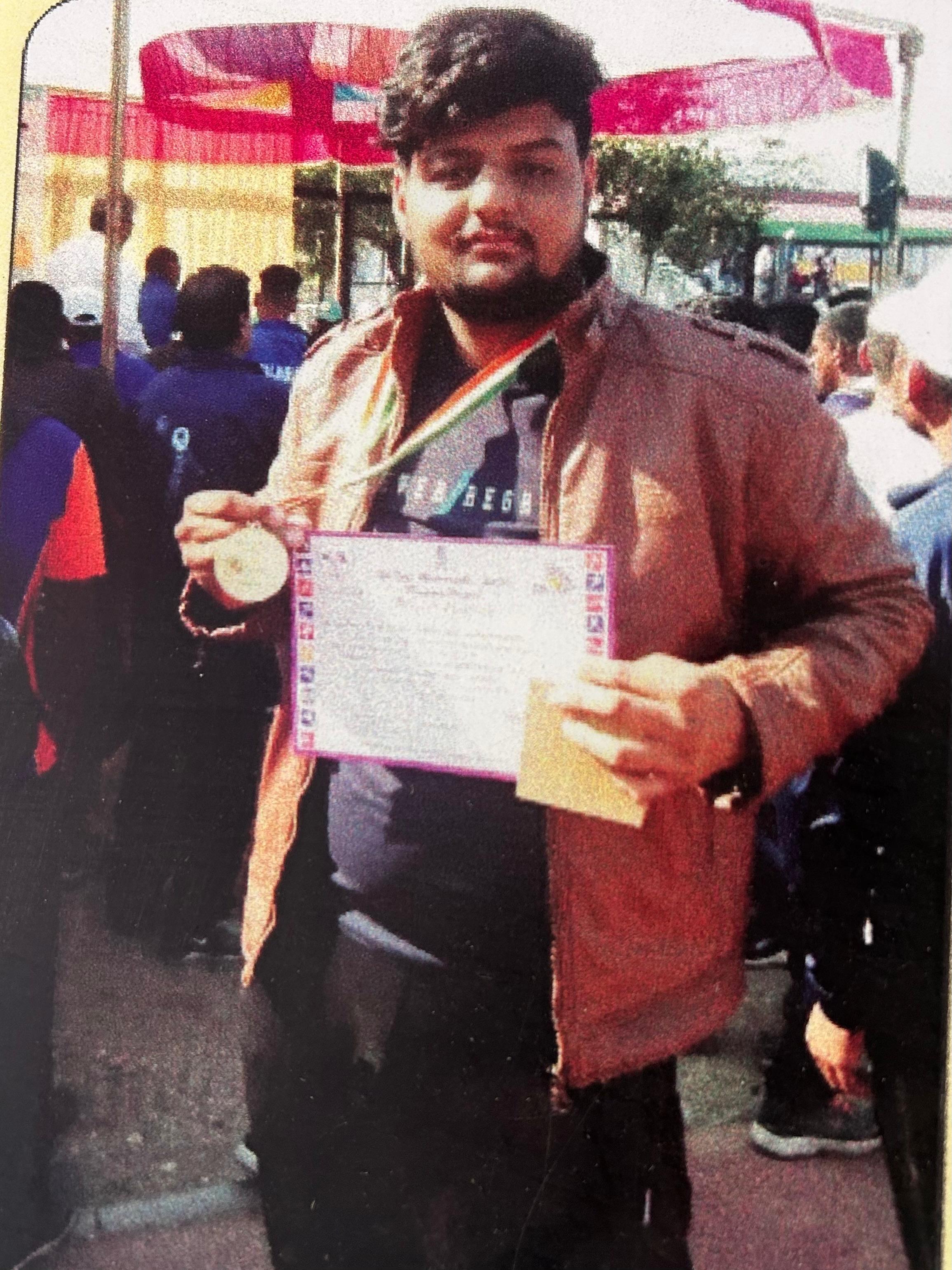 SHOT PUT (GOLD MEDAL INTER UNIVERSITY ) ELMS SPORTS FOUNDATION, NADIYAD