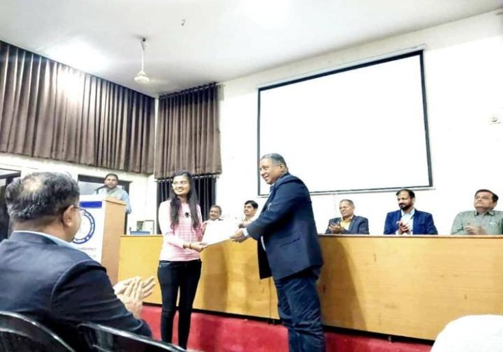 1st rank got in Oral  Presentation (Chemistry) by Prachi Hitendrakumar Mevada in One day National Conference at Palanpur