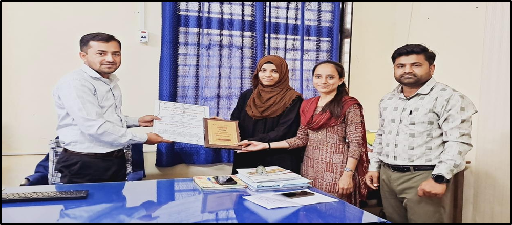 2nd Rank in National Conference in Gandhinagar by Saiyed Adibanaaz in Oral Presentation. (Microbiology)